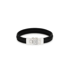Buddha to Buddha Herren Lederarmband Edwin Small Schwarz