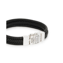 Buddha to Buddha Herren Lederarmband Edwin Small Schwarz