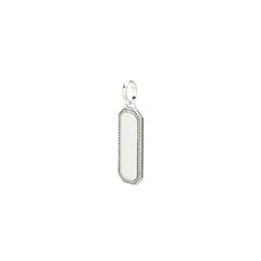 Buddha to Buddha Anhänger Octagon Tag Silber