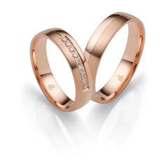 Rauschmayer First Individuell Love - Trauringe mit 9 Brillanten 0.09 ct.