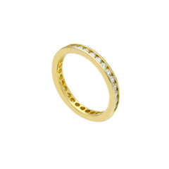 18 Karat Gold - 750 Memorie Ring mit Zirkonia