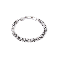 Coeur de Lion Snake Chain Armband in Silber für Herren - 0912/30-1700