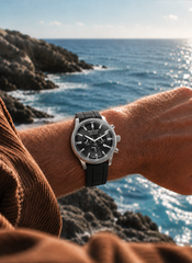 Claude Bernard Aquarider Herren Chronograph Schwarz 44 mm