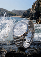 Claude Bernard Aquarider Herren Chronograph Silber 44 mm