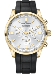 Claude Bernard Aquarider Herren Chronograph Silber Gold 44 mm