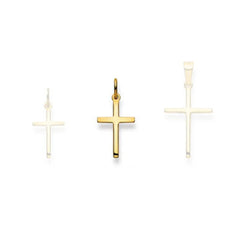 Kreuz Gelbgold Anhänger 18 Karat Gold-750, 17 x 10 x 1.5 mm