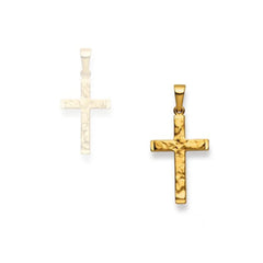 Kreuz Gelbgold Anhänger 18 Karat Gold-750, 21 x 14 mm