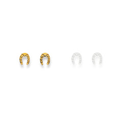 Boucles d'oreilles fer à cheval en or jaune 750/18 carats pour femme