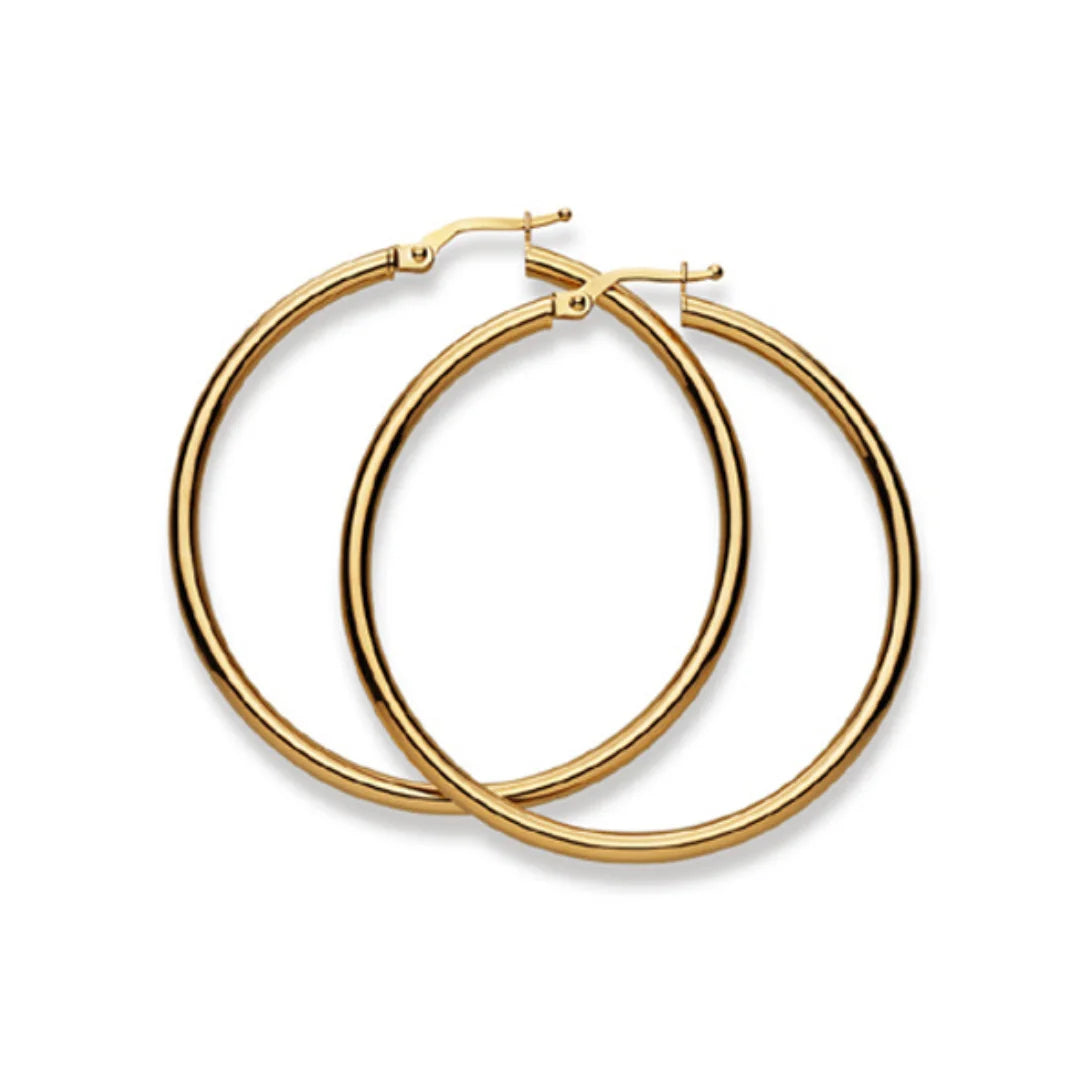 Kreolen 18 Karat Gelbgold-750, 50 x 2.5 mm