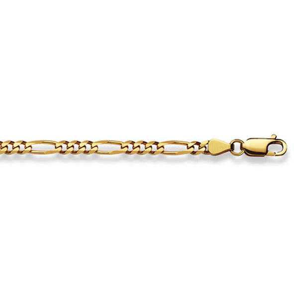 Figaroarmband 18 Karat Gold  -750 in Gelbgold 19 cm x 3.6 mm - 1171.10196/1900