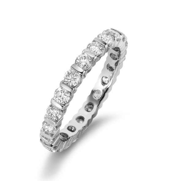 Diamants Memoire Ring 1.00 ct Diamant 750 Weißgold – 1211.09998
