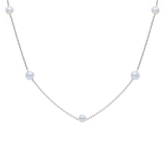 18 Karat Gold - 750 Süsswasserperlen Halskette