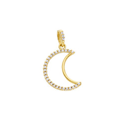 Pendentif lune en or 18 carats - 750