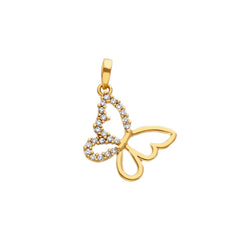 Pendentif papillon en or 18 carats - 750