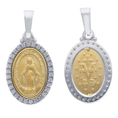Pendentif religieux en or 18 carats - 750 bicolore - 165790