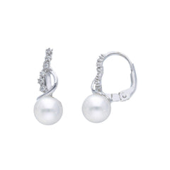 18 Karat Gold - 750 Süsswasserperlen mit Zirkonia Ohrstecker - 177439