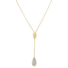 Damen Collier in 750/18 Karat Gelbgold mit Perlmutt - 276082