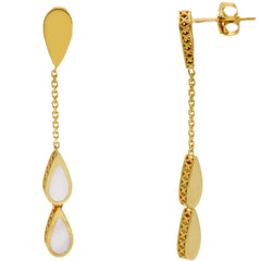 Damen Ohrhänger in 750/18 Karat Gelbgold mit Perlmutt - 276073