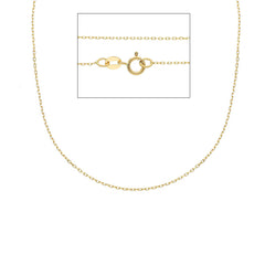 Collier en or jaune 18 carats avec diamants taillés - 45 cm