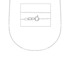 Damen Halskette in 18 Karat Weissgold, ca. 1.4 Gramm - MAA030BB