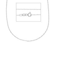 Damen Halskette in 18 Karat Weissgold - MAA035BB