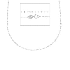 Damen Halskette 18 Karat Gold in Weissgold - MFG019BB