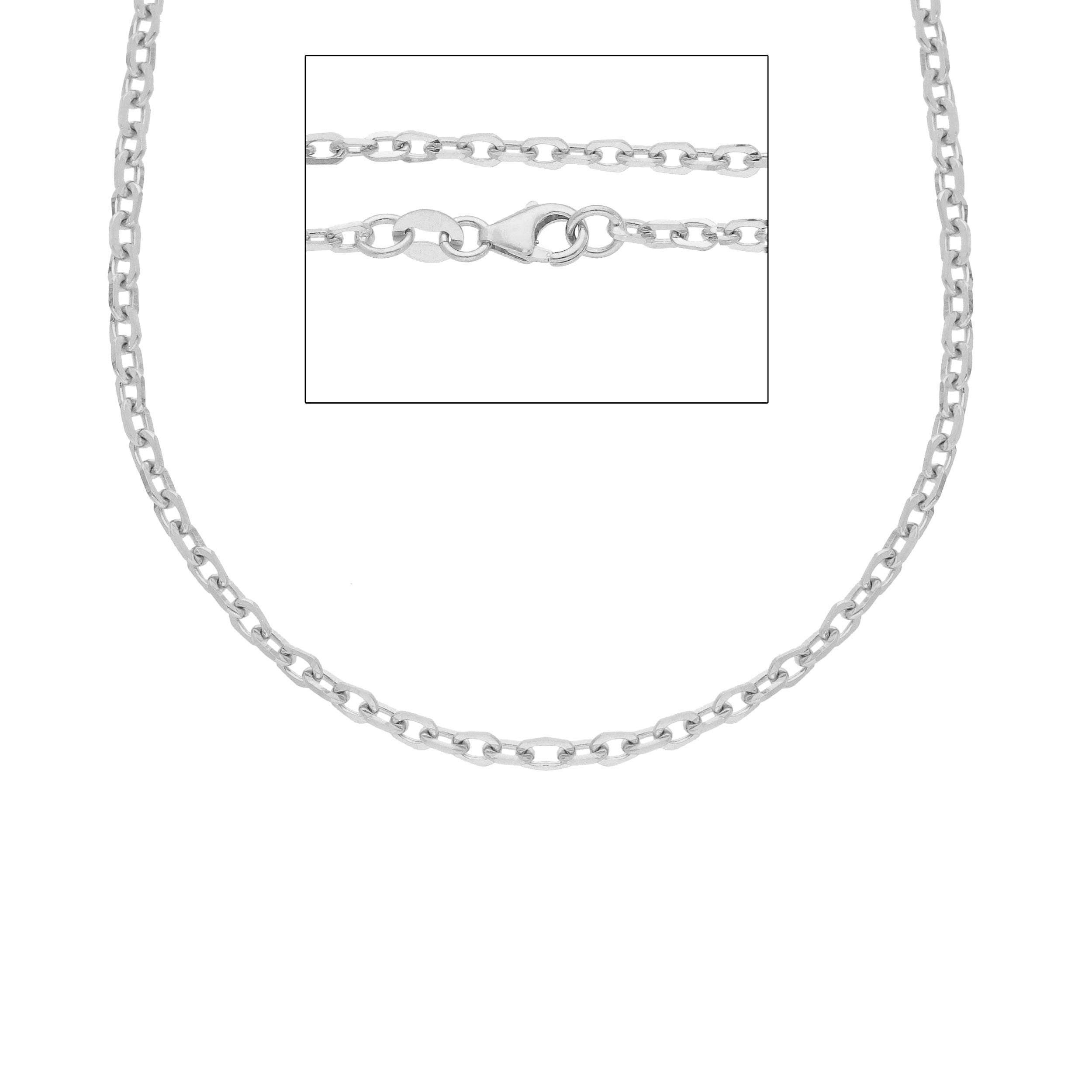 Halskette 18 Karat Gold in Weissgold für Damen & Herren - MFL065BB