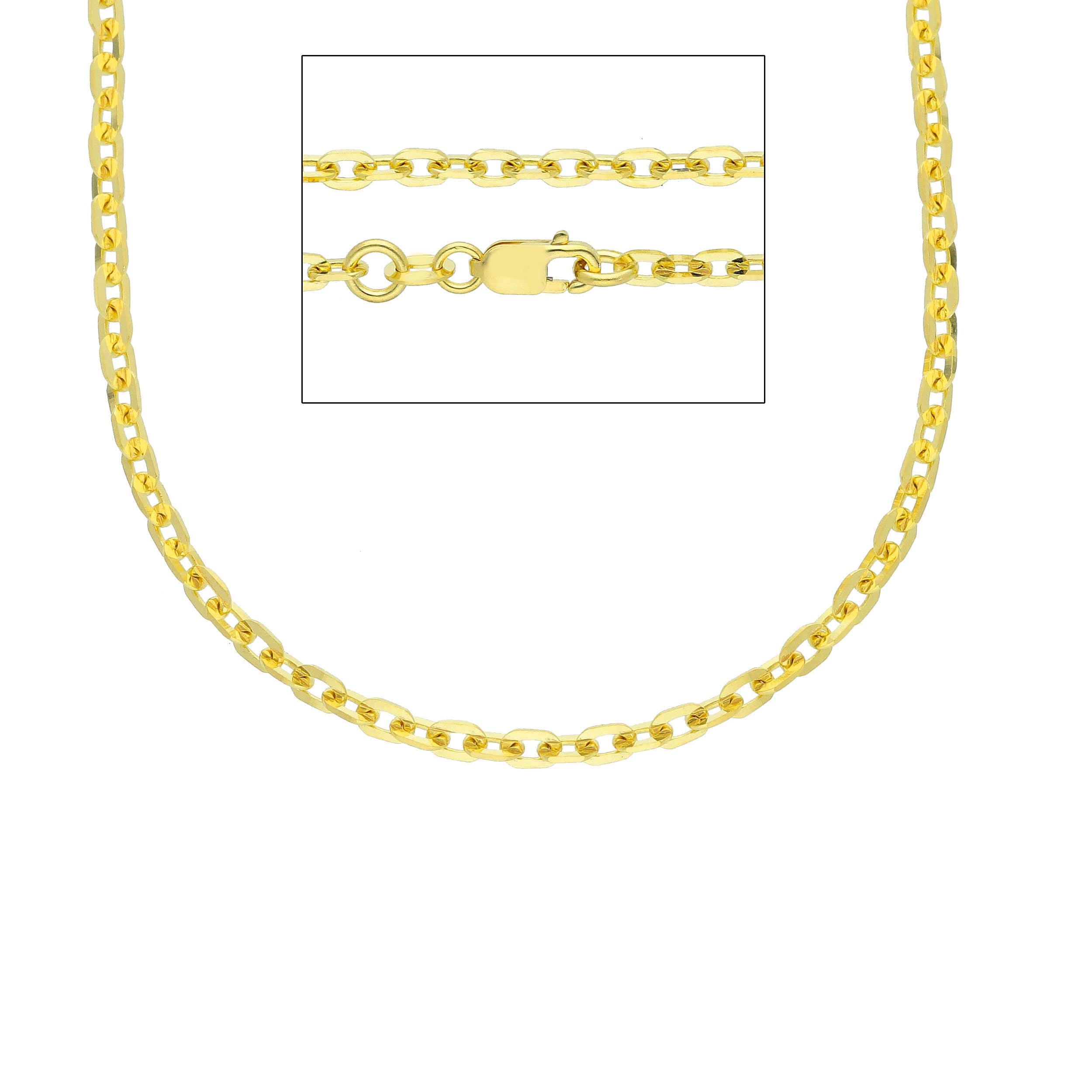 Herren Halskette 18 Karat Gold in Gelbgold - MFL080GG