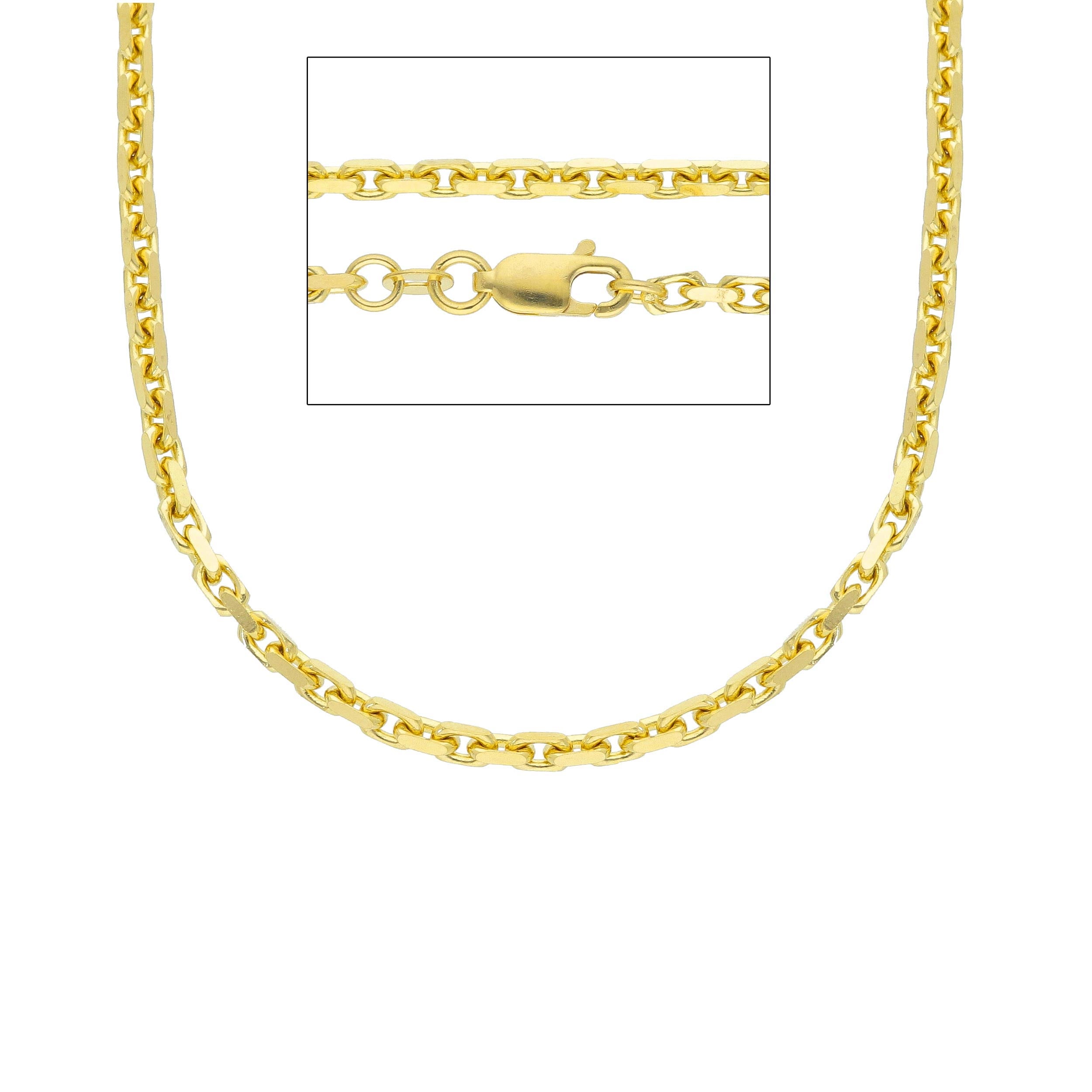 Herren Halskette 18 Karat Gold in Gelbgold - MFM100GG50