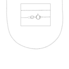 Damen Halskette in 18 Karat Weissgold, ca. 2.00 Gr. - MPA100BB