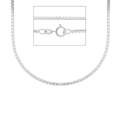 Halskette in 18 Karat Gold in Weissgold, ca. 10,00 Gramm - MVA098BB