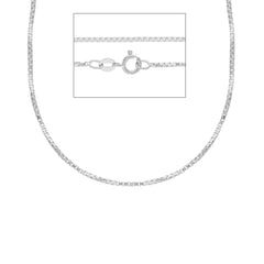 Halskette in 18 Karat Gold in Weissgold, ca 4.50 Gramm - MVB073BB