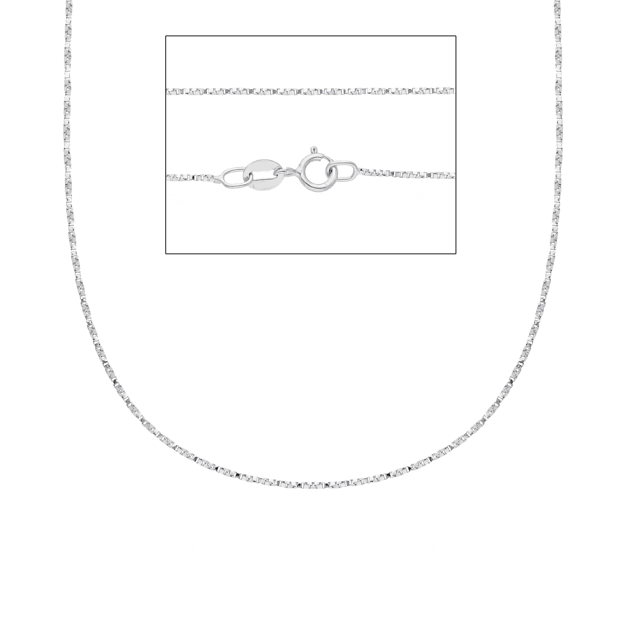 Halskette in 18 Karat Weissgold, ca. 1.70 Gramm - MVF045BB