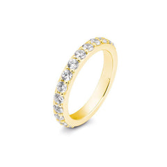 Breuning 18 Karat Gold Memoire Ring mit 11 Diamanten 0. 91 ct. - 41/06134