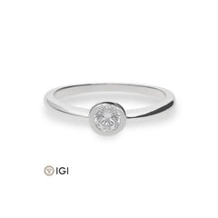 Breuning 18 Karat Gold Solitär-Ring mit Diamant - 41/85771-6