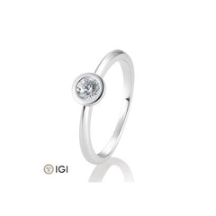 Breuning 18 Karat Gold Solitär-Ring mit Diamant - 41/85771-6