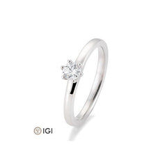 Breuning 18 Karat Gold Verlobungsring 6er Krappe mit Diamant - 41/05988