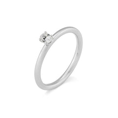 Breuning 18 Karat Gold Verlobungsring Oval mit Diamant - 41/06270