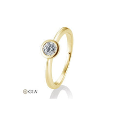 Breuning 18 Karat Gold Verlobungsring Zarge mit Diamanten - 41/85132-6