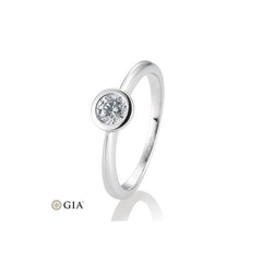 Breuning 18 Karat Gold Verlobungsring Zarge mit Diamanten - 41/85132-6