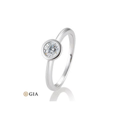 Breuning 18 Karat Gold Verlobungsring Zarge mit Diamanten - 41/85132-6