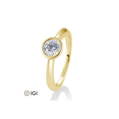 Breuning 18 Karat Gold Verlobungsring Zarge mit Diamanten - 41/85988-6