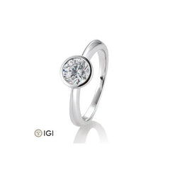 Breuning 18 Karat Gold Verlobungsring Zarge mit Diamanten - 41/85988-6