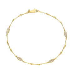 18 Karat Goldarmband mit Zirkonia