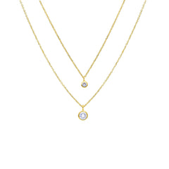 Collier en or 18 carats avec zircone