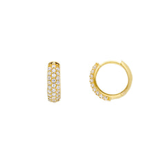 18 Karat Goldcreolen mit Zirkonia