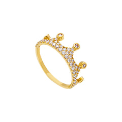 Bague couronne en or 18 carats