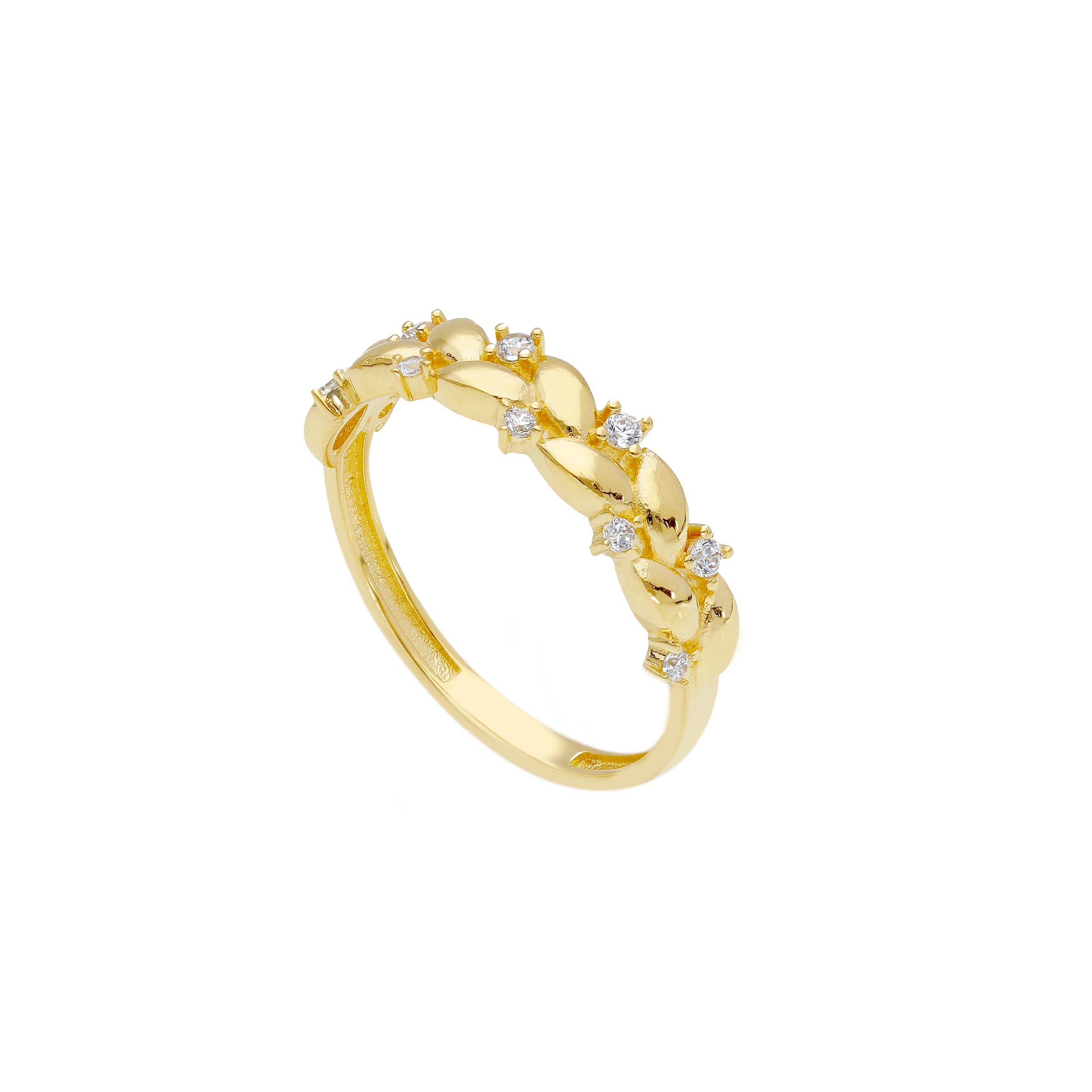 18 Karat Goldring mit Zirkonia