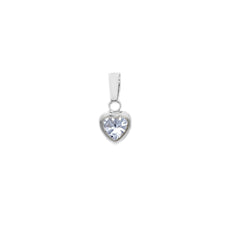 Pendentif coeur en or blanc 18 carats
