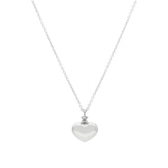 Collier coeur en or blanc 18 carats